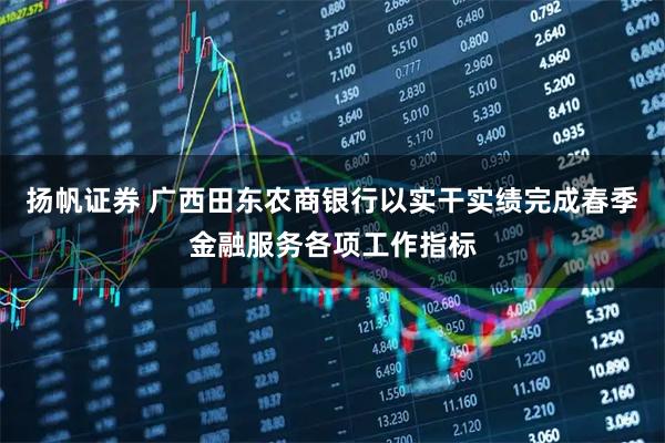 扬帆证券 广西田东农商银行以实干实绩完成春季金融服务各项工作指标