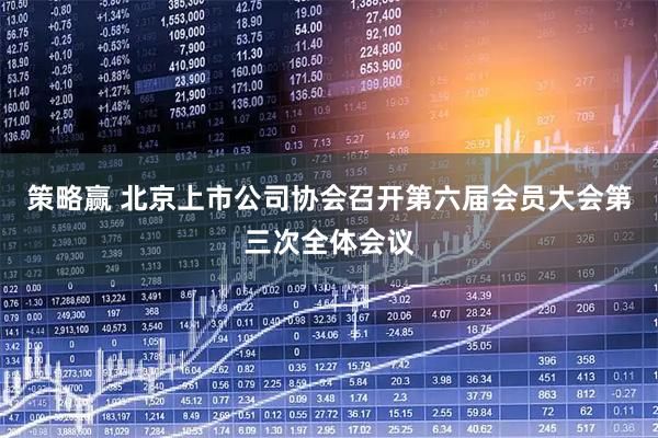 策略赢 北京上市公司协会召开第六届会员大会第三次全体会议