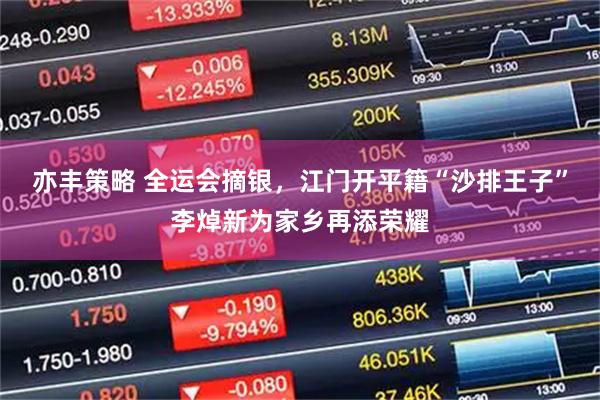 亦丰策略 全运会摘银，江门开平籍“沙排王子”李焯新为家乡再添荣耀