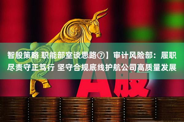 智股策略 职能部室谈思路⑦】审计风险部：履职尽责守正笃行 坚守合规底线护航公司高质量发展