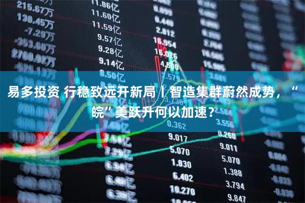 易多投资 行稳致远开新局丨智造集群蔚然成势，“皖”美跃升何以加速？